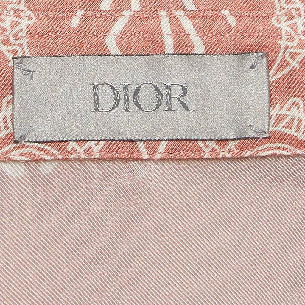 Dior Dior Homme Pink Bandana Print Silk Shirt XS 4