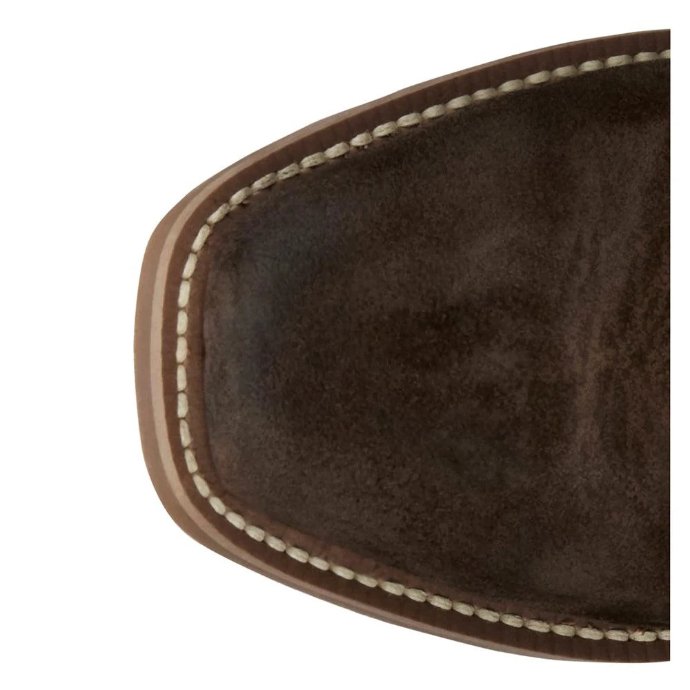 Justin Boots Cowboy Town Square Toe Suede Cowboy Boots 4
