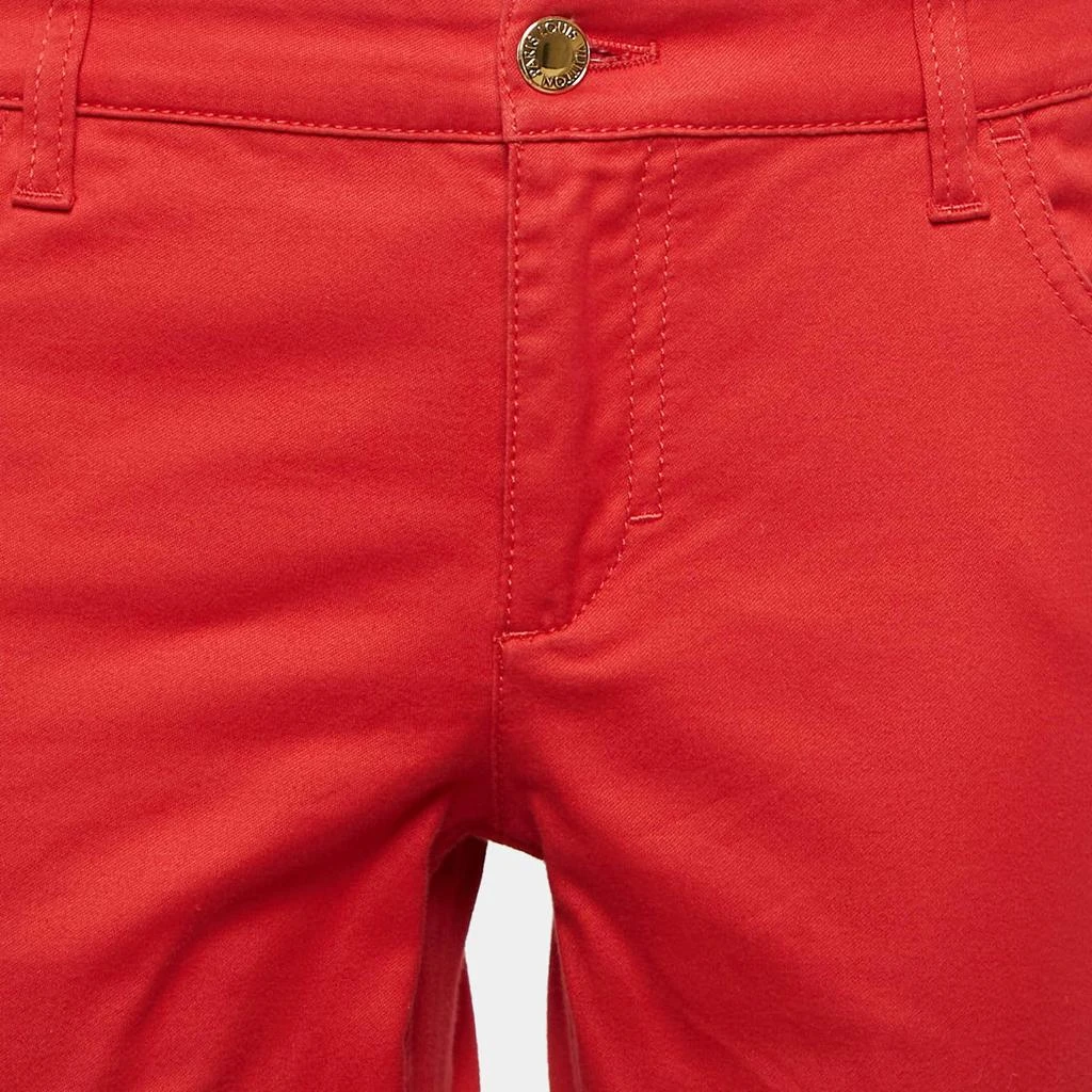 Louis Vuitton Louis Vuitton Red Cotton Zip Detail Pants M 4
