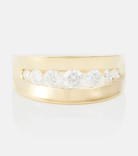 Melissa Kaye Anya 18kt yellow gold ring with diamonds 1