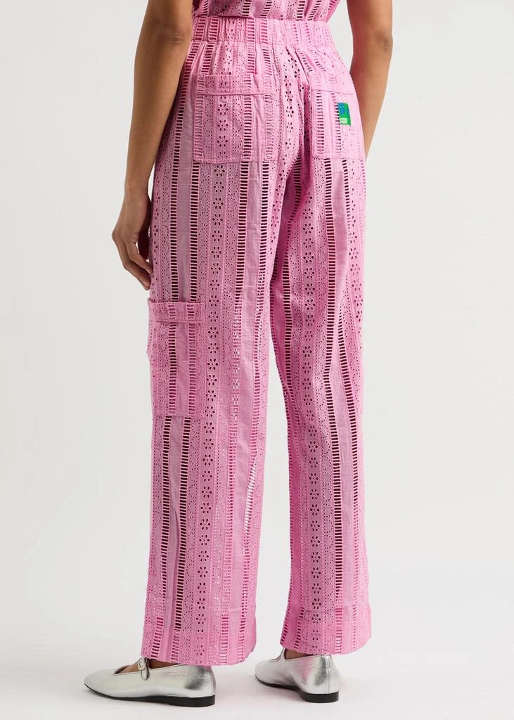 DAMSON MADDER Vacation Rafe broderie anglaise cotton trousers 3