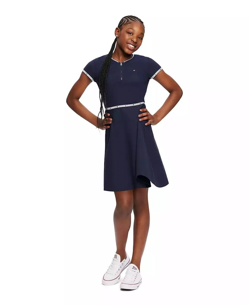 Tommy Hilfiger Big Girls Quarter Zip Dress 1