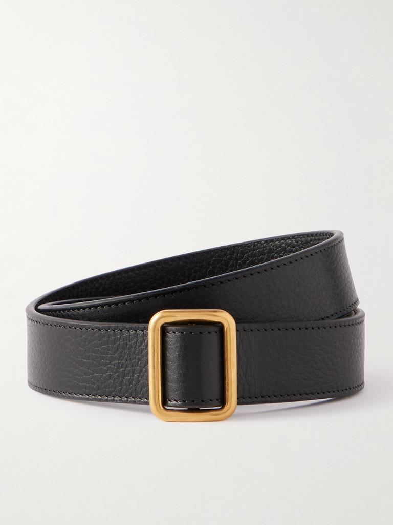 【SAINT LAURENT】Reversible Belt In Black Burgu SAINT LAURENT Saint Laurent Reversible Belt In Black