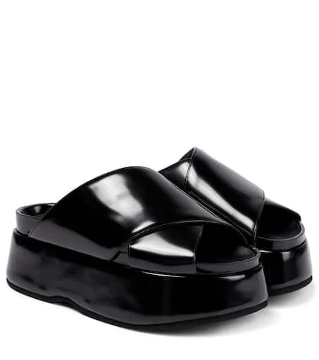 Junya Watanabe Crossover platform leather sandals 1