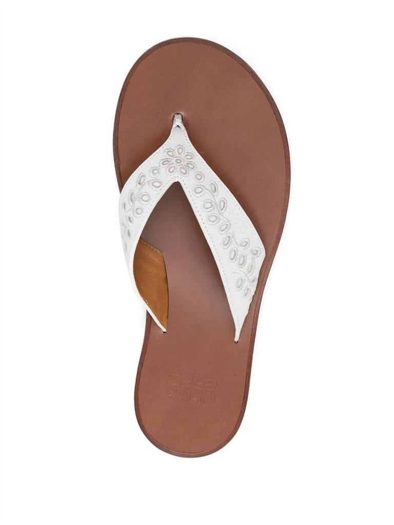 Chloé Chloé X Eres Paz Leather Thong Sandals 2