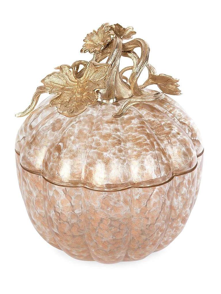 Jay Strongwater Erin Leaf & Vine Gilded Glass Jar 3
