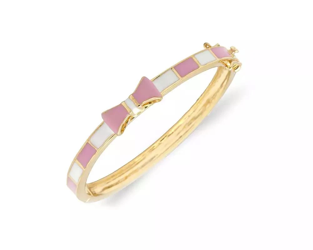 Lily Nily Girls Pink and White Bow Bangle