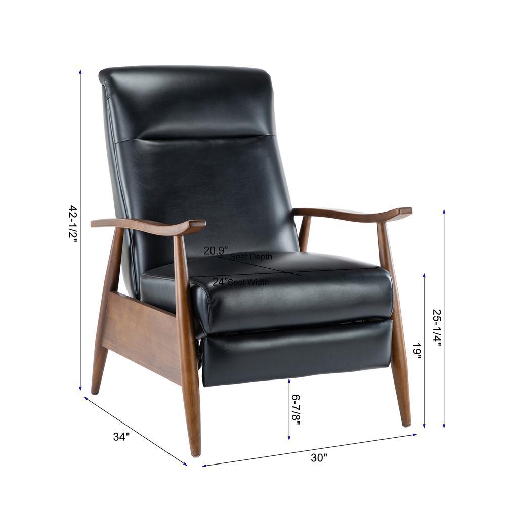 Comfort Pointe Terni Wood Arm Recliner - Thumbnail 5
