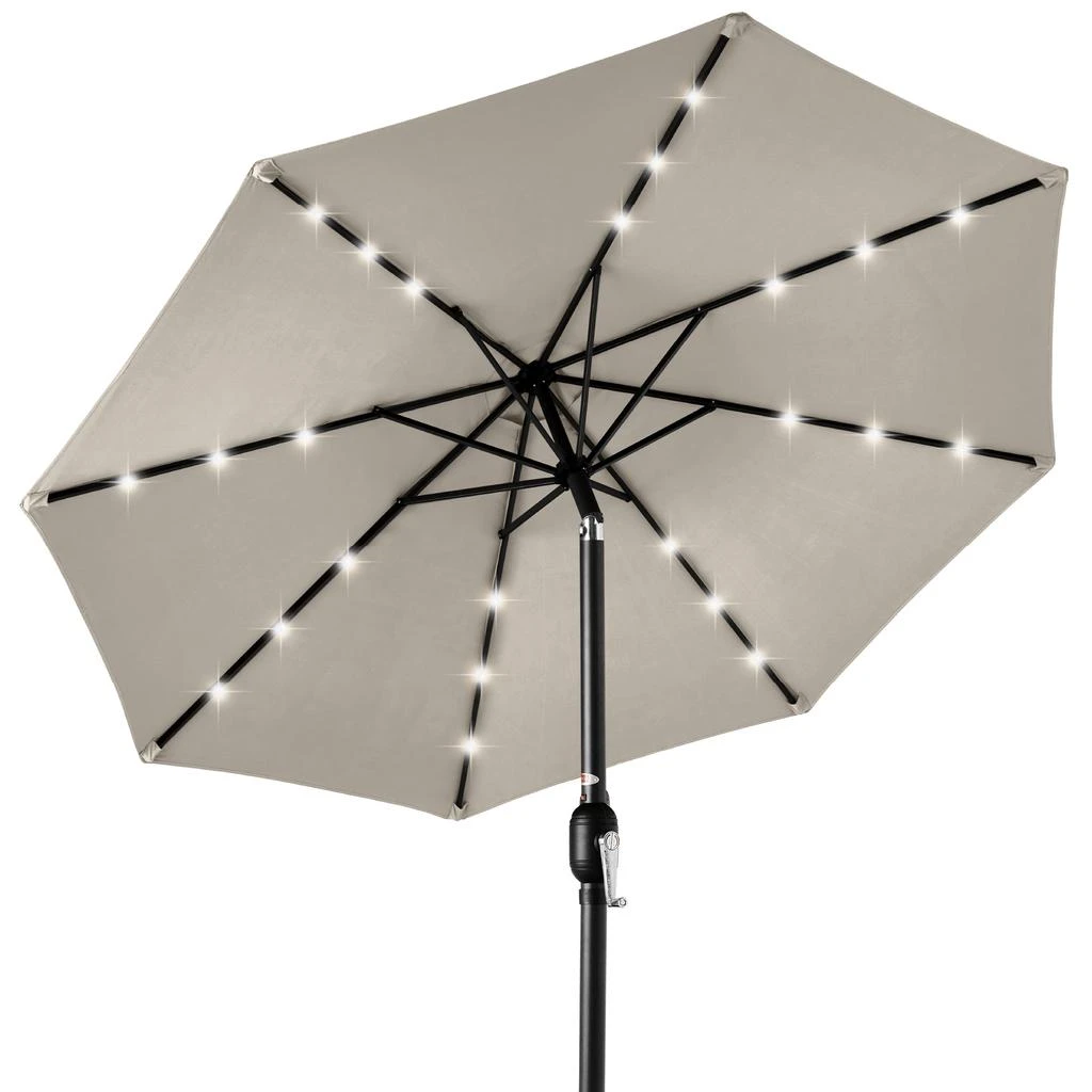 Shop 10ft Solar LED Lighted Patio Umbrella w/ Tilt Adjustment, UV-Resistant  Fabric on Sale at BeyondStyle  Get 60% Off 10ft Solar LED Lighted Patio  Umbrella w/ Tilt Adjustment, UV-Resistant Fabric with