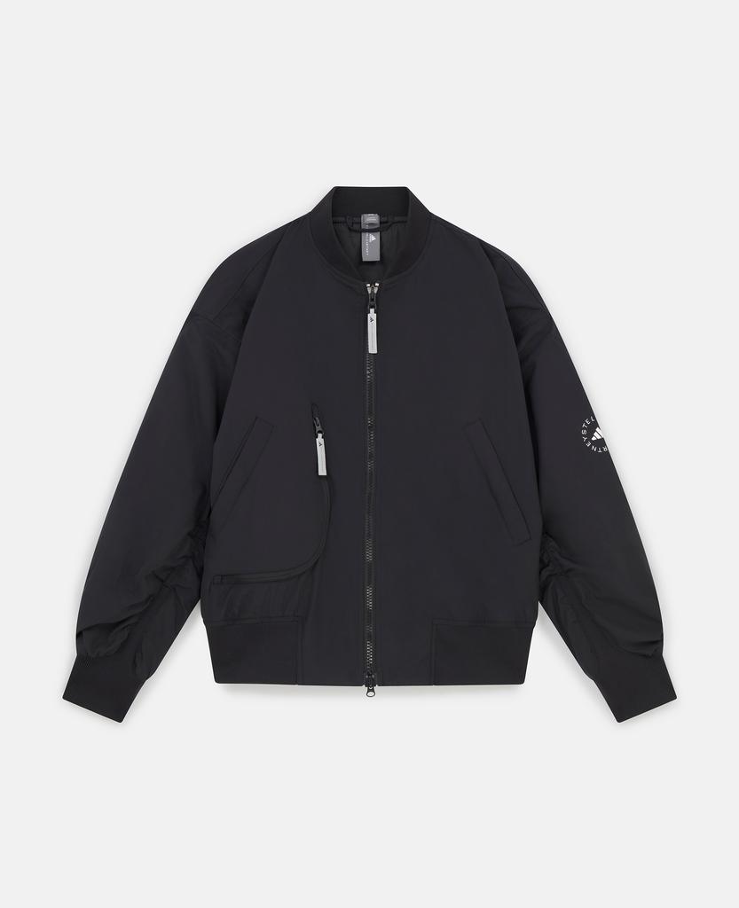 Stella McCartney Stella McCartney - TrueCasuals Woven Bomber Jacket, Woman, Black, Size: L