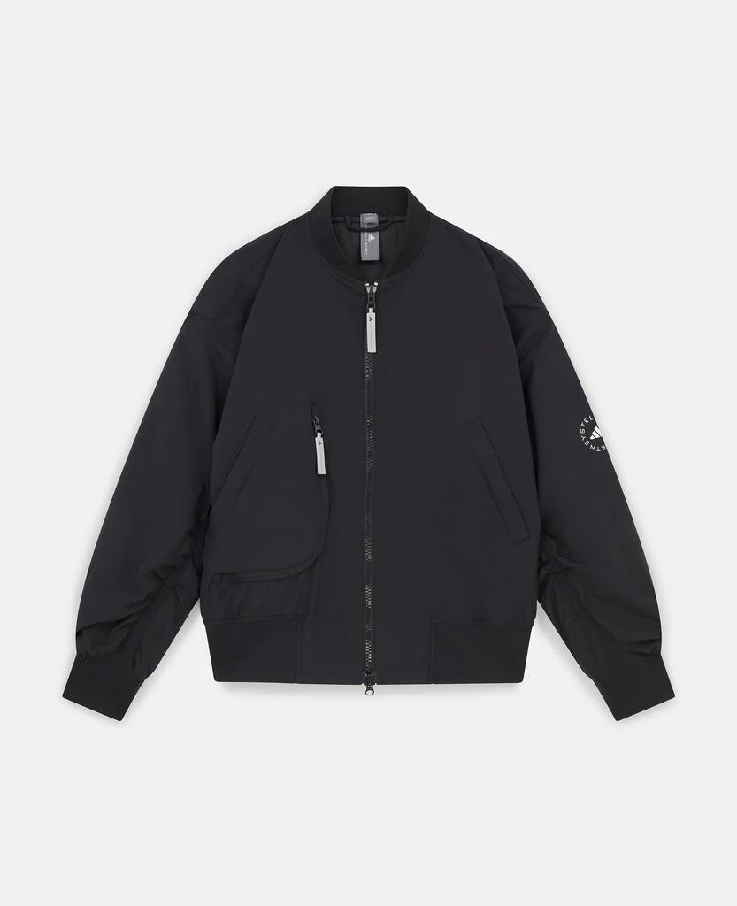 Stella McCartney Stella McCartney - TrueCasuals Woven Bomber Jacket, Woman, Black, Size: L 1