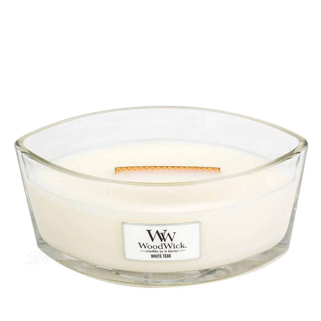 Woodwick WoodWick - White Teak Ellipse Candle 1