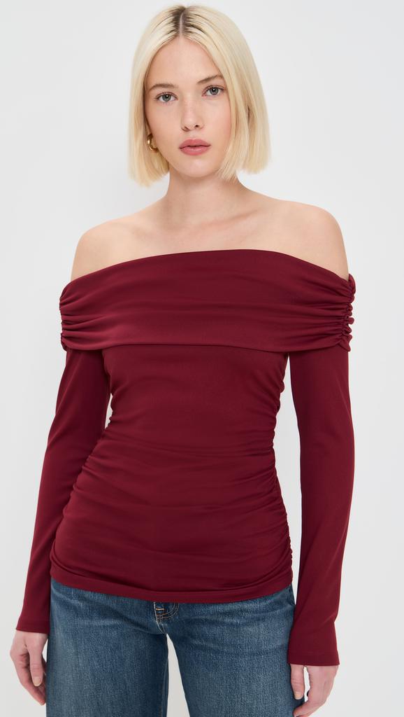 Susana Monaco Off The Shoulder Gathered Top