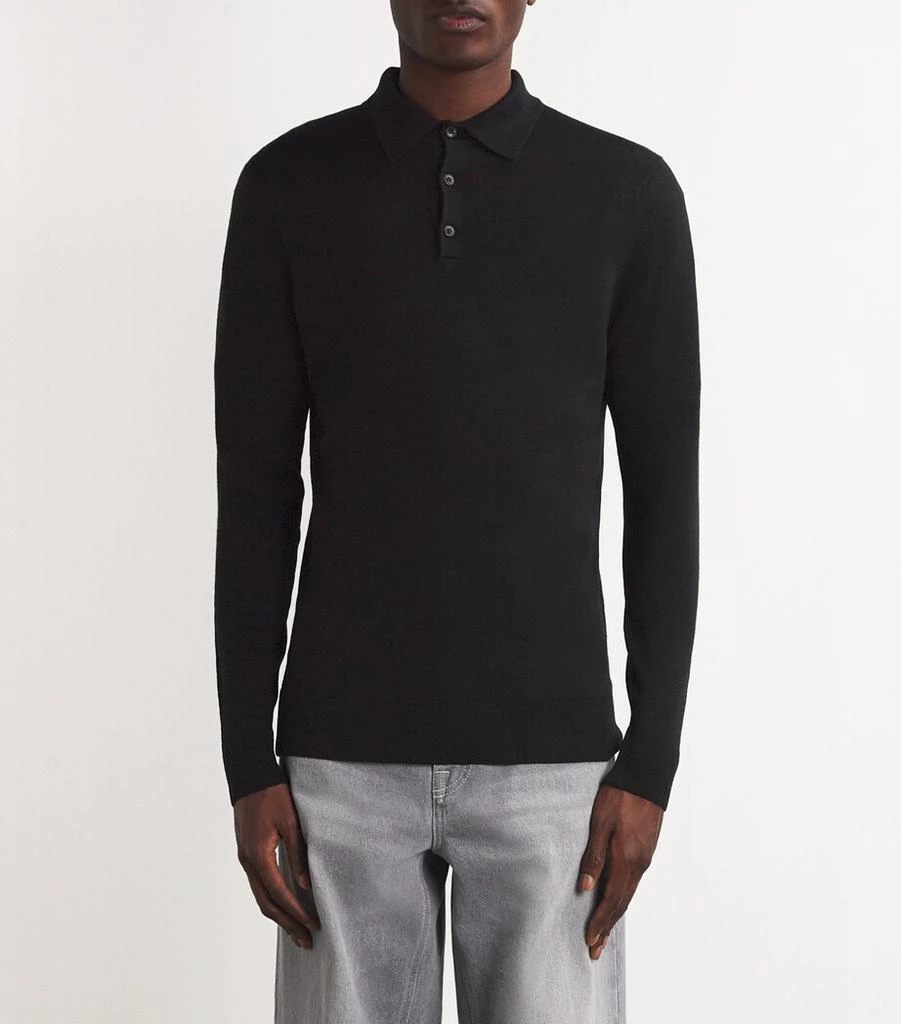Sunspel Merino Long-Sleeve Polo Sweater 3