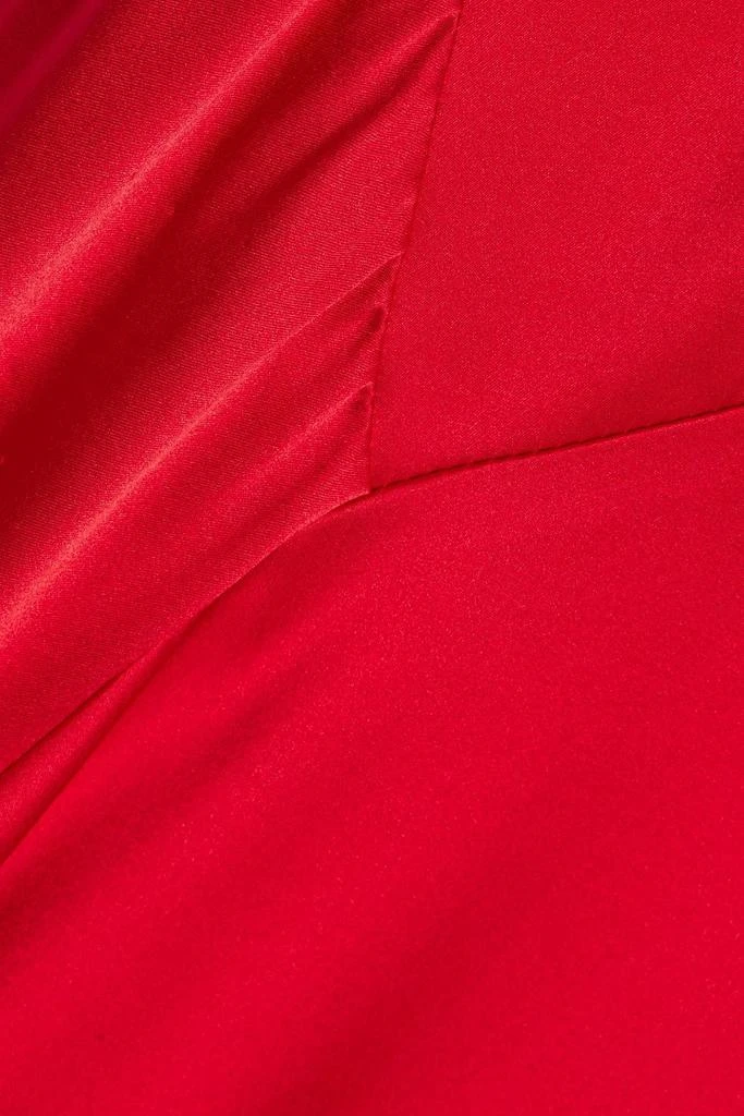 Michelle Mason Strap-detailed silk-satin maxi dress 4