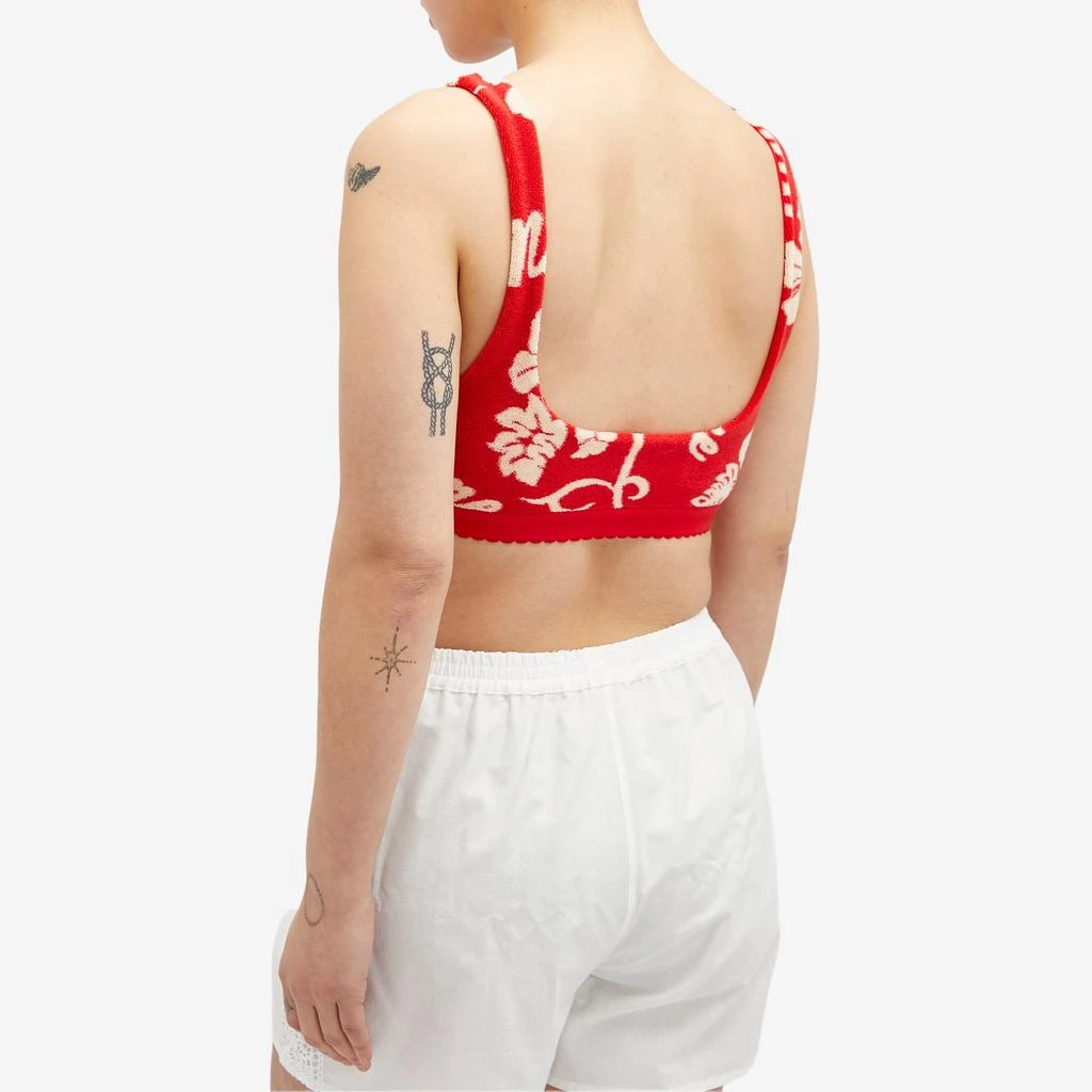 MARINE SERRE Marine Serre Jersey Jacquard Cropped Bralet Top 4