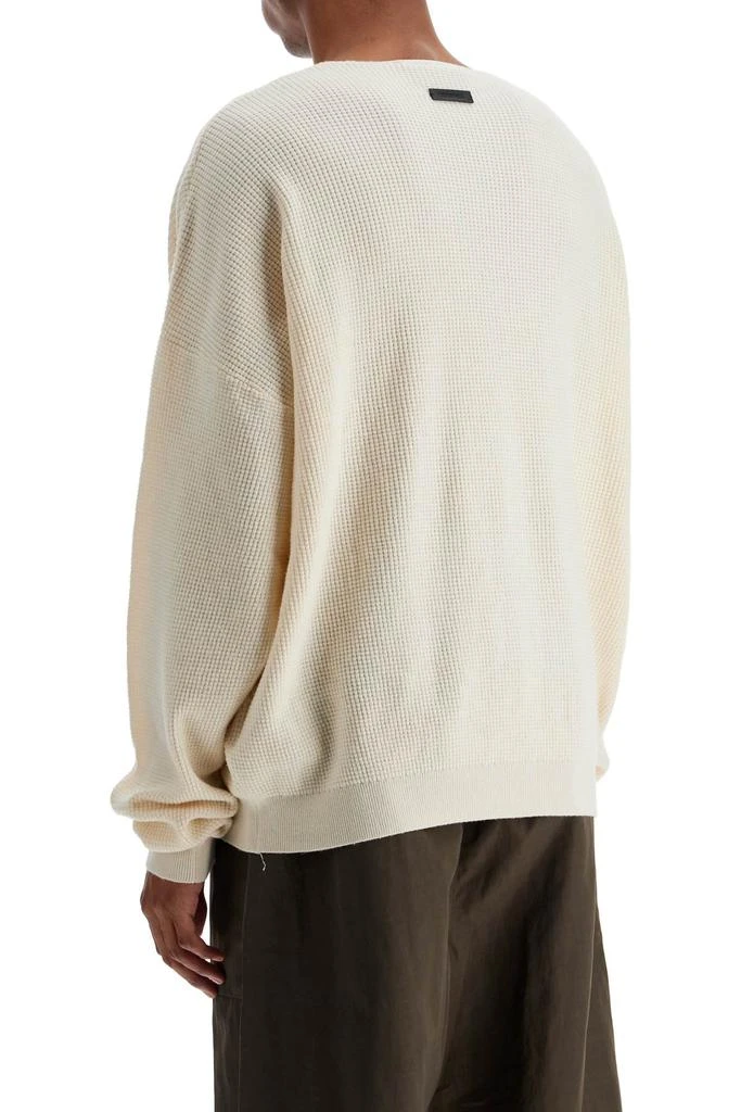 Essentials waffle crew neck pul 3