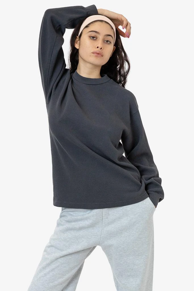 Los Angeles Apparel TX407GD Unisex - Long Sleeve Heavy Thermal Crew Neck 3