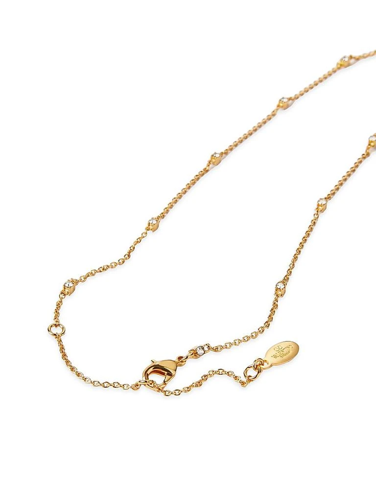 Valentino Mini VLogo Signature Necklace In Metal And Swarovski® Crystals 4