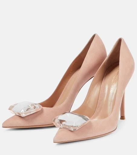 Gianvito Rossi Jaipur 105 embellished suede pumps 5