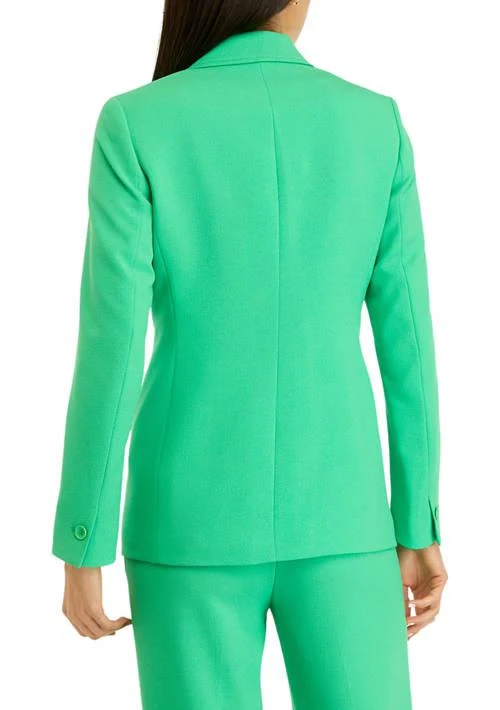 THE LIMITED Limited Womens One Button Notch Collar Fitted Jacket 2