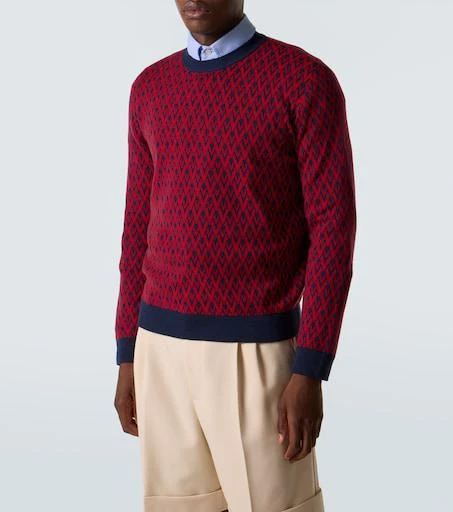 Valentino Toute La V virgin wool jacquard sweater 3