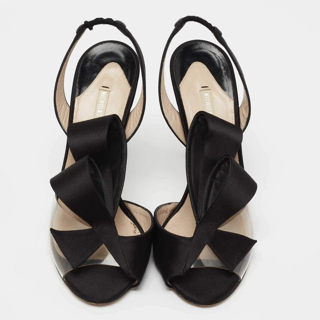 Nicholas Kirkwood Nicholas Kirkwood Black Satin Ankle Strap Sandals Size 35 3