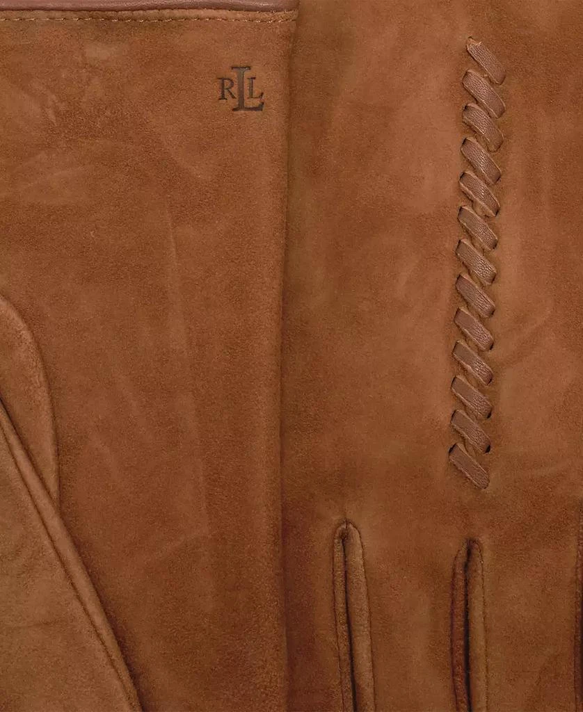 Ralph Lauren Suede Leather Whip Stitch Touch Glove 3
