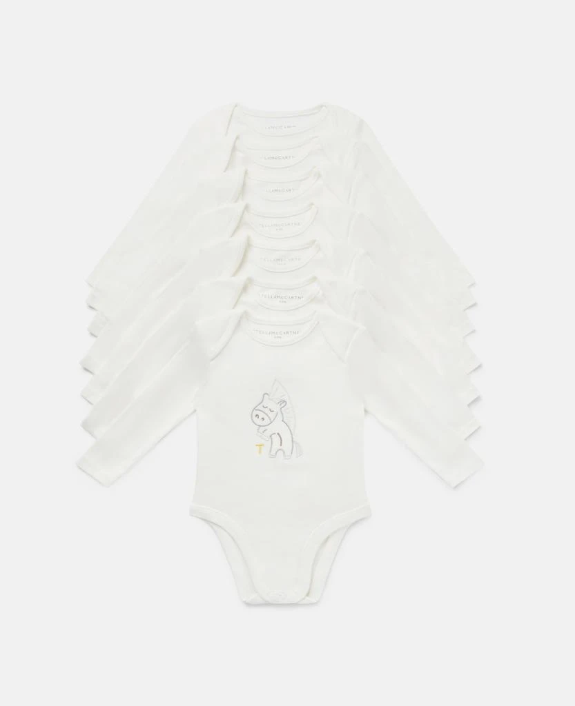 Stella McCartney Stella McCartney - 7 Pack of Horse Embridered Rompers, White, Size: 18m 1