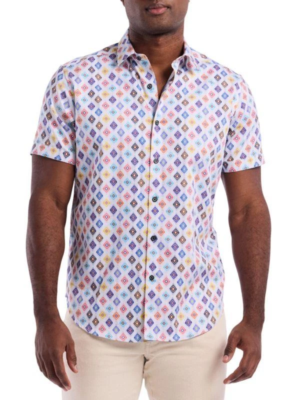 Robert Graham Peterman Geometric Cotton Shirt 1