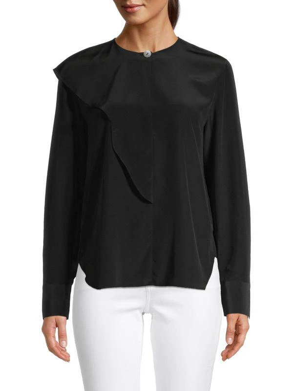 Vince Silk Ruffle Blouse 1