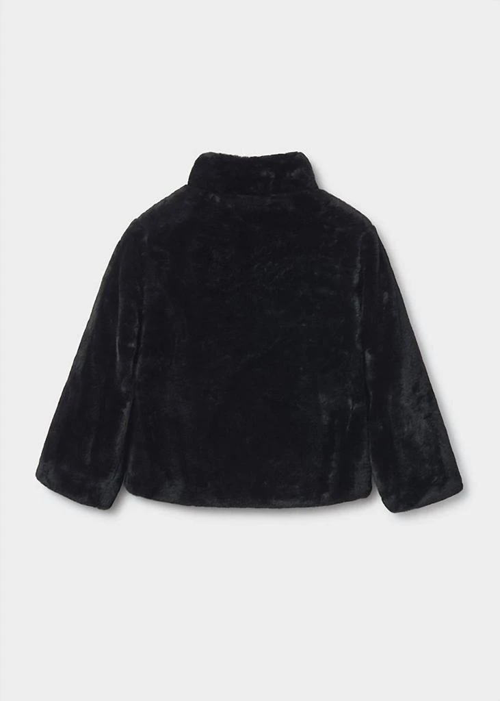 Mayoral Girl
s Faux Fur Coat In Black 2