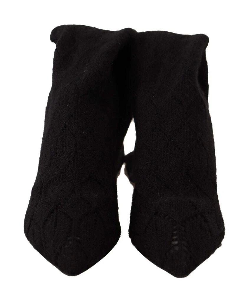Dolce & Gabbana Dolce & Gabbana Black Stretch Socks Knee High Booties Shoes 2