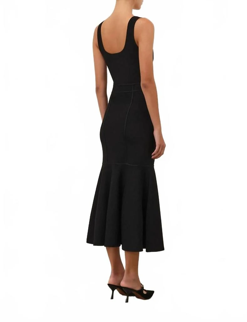 Zimmermann Hypnotic Sculptural Midi Dress In Black 2