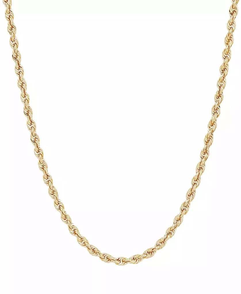 Macy's 14k Gold Diamond-Cut Rope Chain 18" Necklace (2-1/2mm) 1