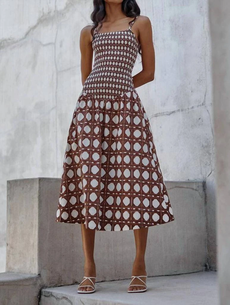 MISA Misa Los Angeles - Rattan Tile Roxie Maxi Dress 4
