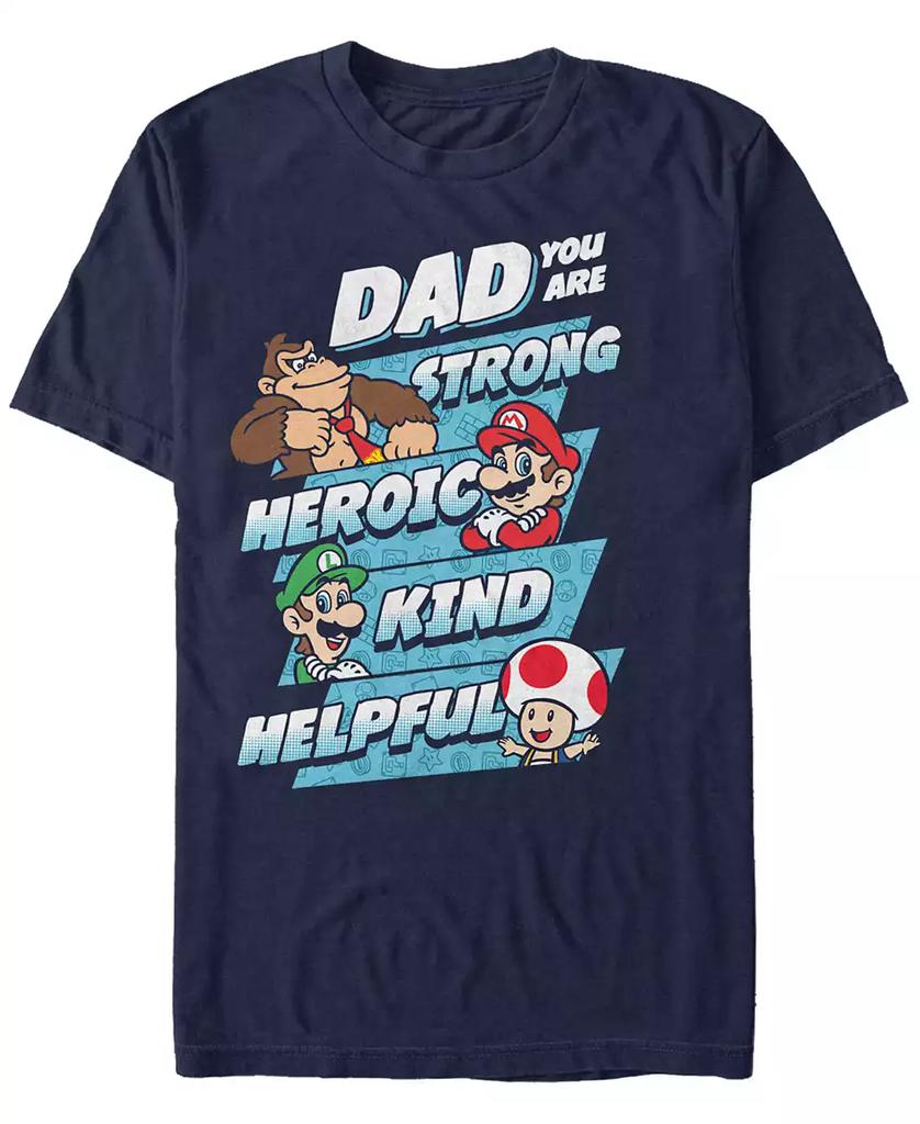 Nintendo Nintendo Men's Super Mario Dad Strengths Short Sleeve T-Shirt