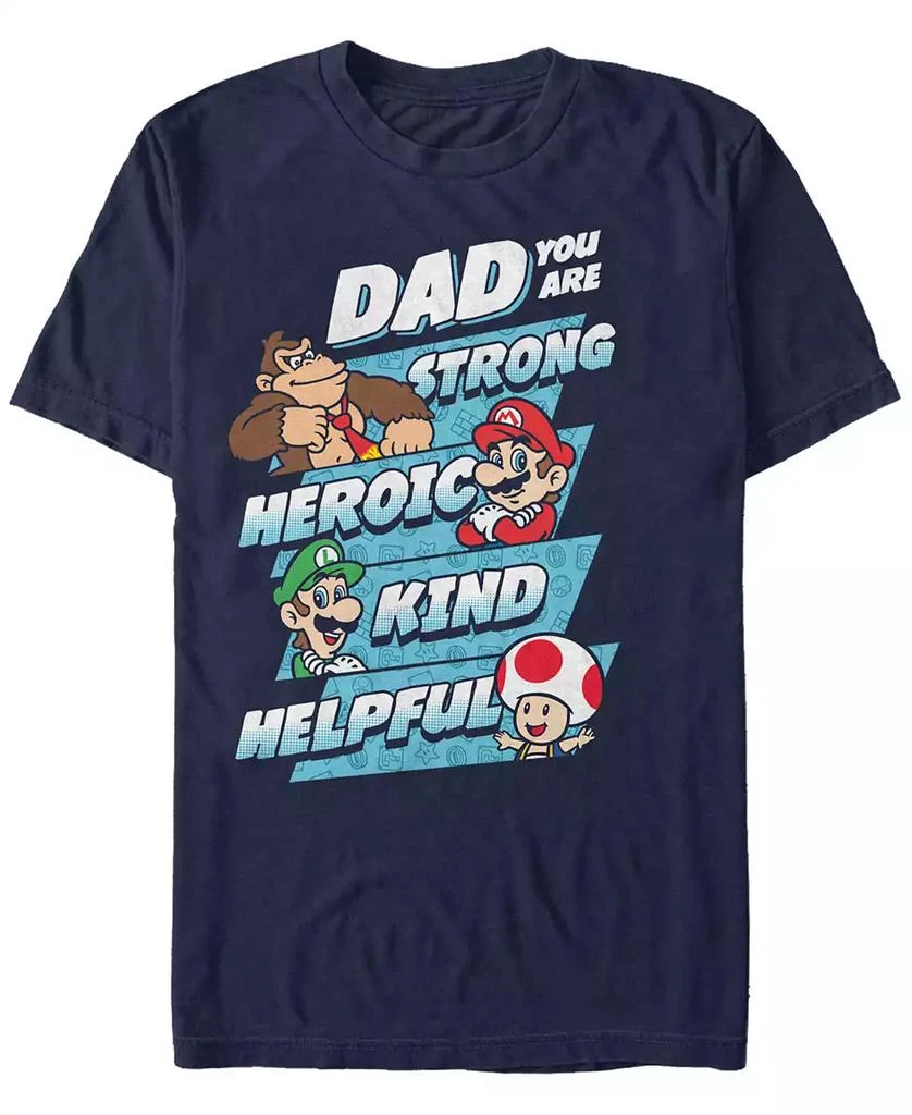 Nintendo Nintendo Men
s Super Mario Dad Strengths Short Sleeve T-Shirt 1