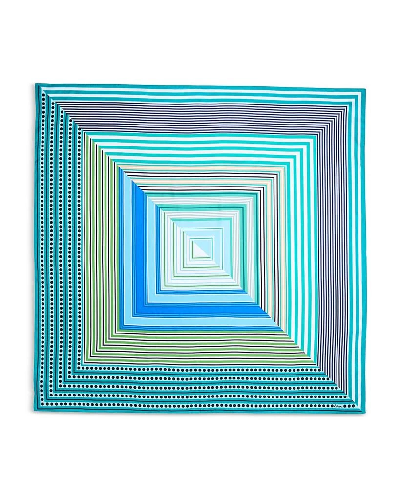 Echo Design Stripe Vortex Square Silk Scarf 2