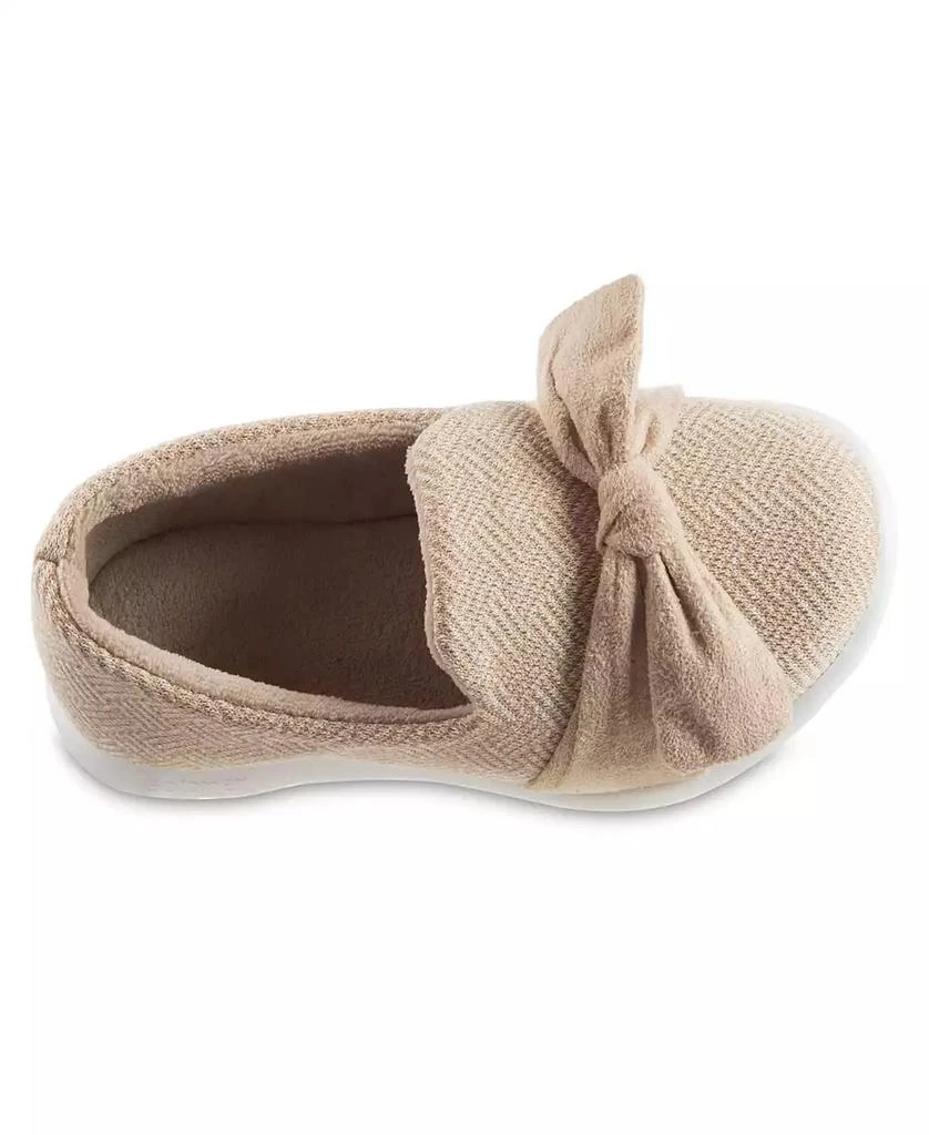 Isotoner Signature Women's Indoor/Outdoor Zenz Hatch Knit Closed-Back with Tie Slip-Ons 11