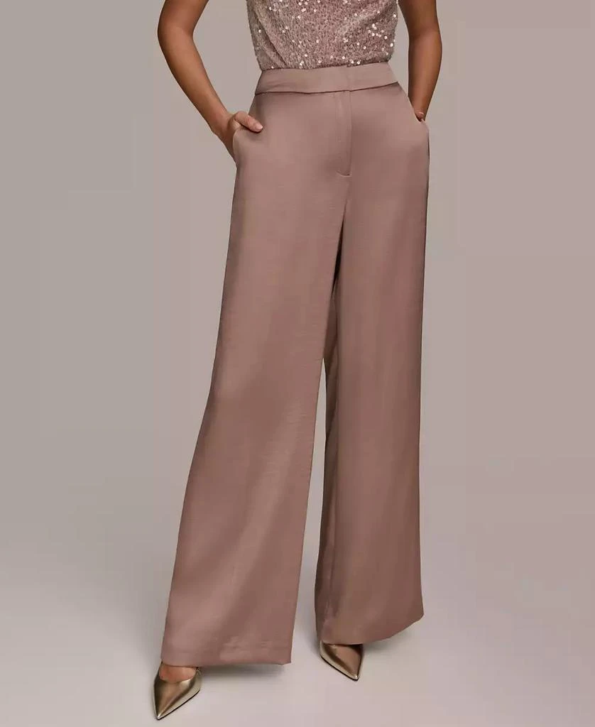 Donna Karan Women's Charmeuse Wide-Leg Pants 1