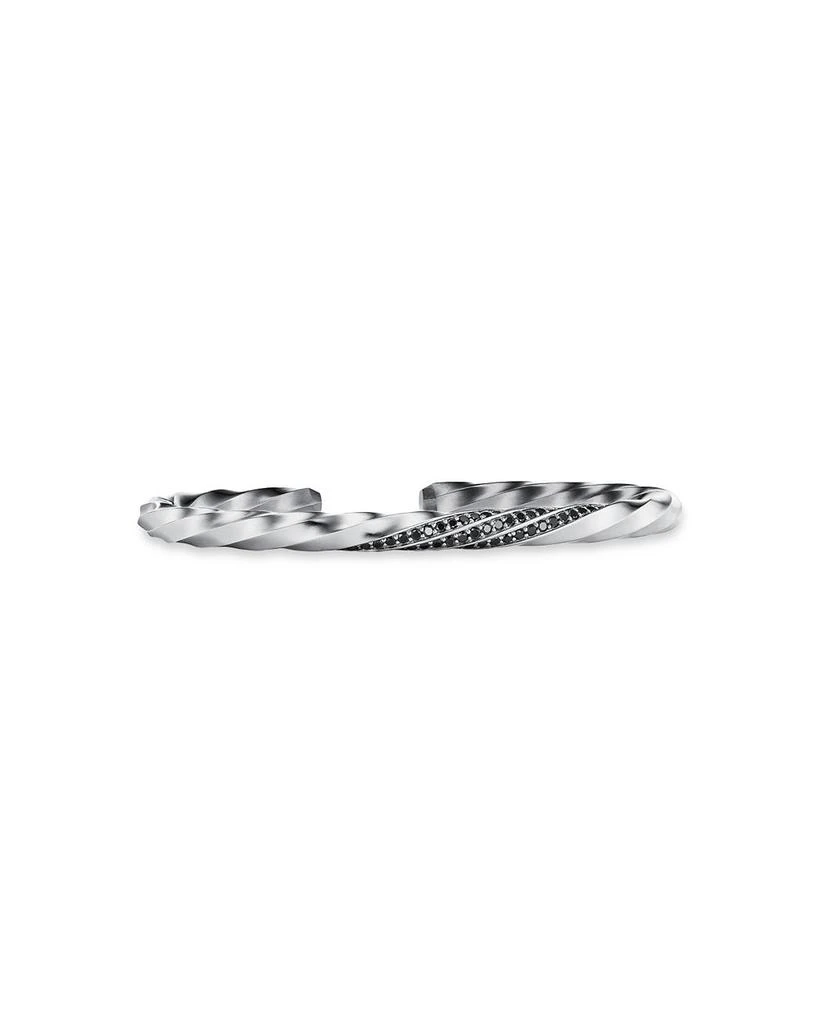 David Yurman Cable Edge Cuff Bracelet with Pavé Black Diamonds, 5.5mm 1