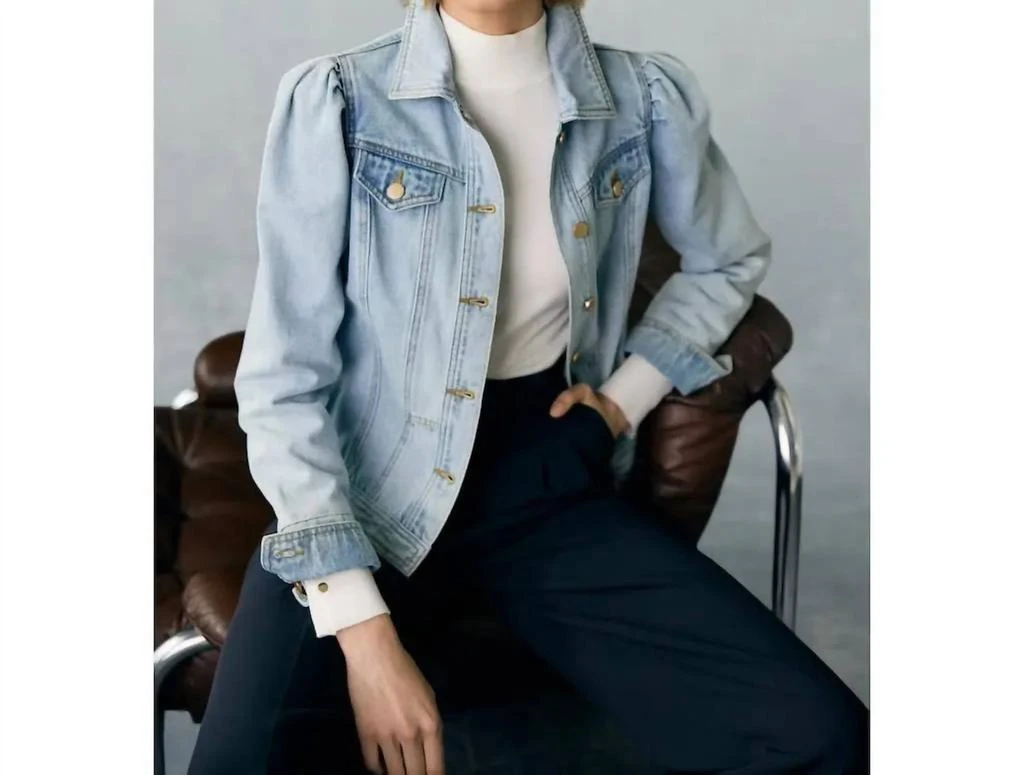 LASCANA Lascana - Puff Sleeve Denim Jacket