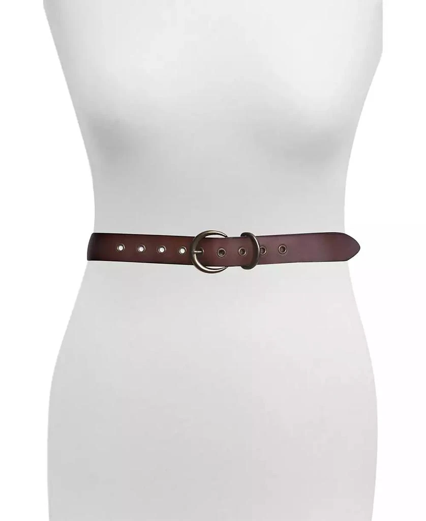 Frye Women's 38mm Flat Strap with Metal Keeper Leather Belt 2