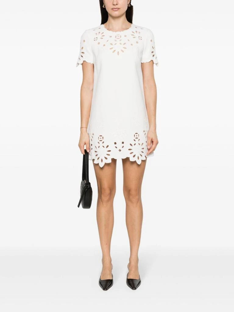 ERMANNO ERMANNO SCERVINO - Embroidered Cotton Short Dress 2