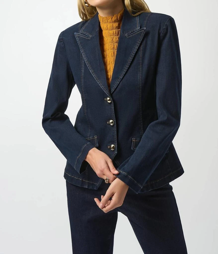 JOSEPH RIBKOFF Joseph Ribkoff - Fitted Stretch Denim Blazer