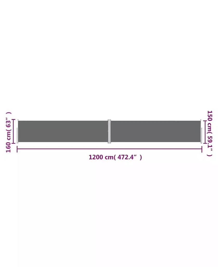 vidaXL Side Awning Anthracite Fabric (100% polyester) with PU coating 3