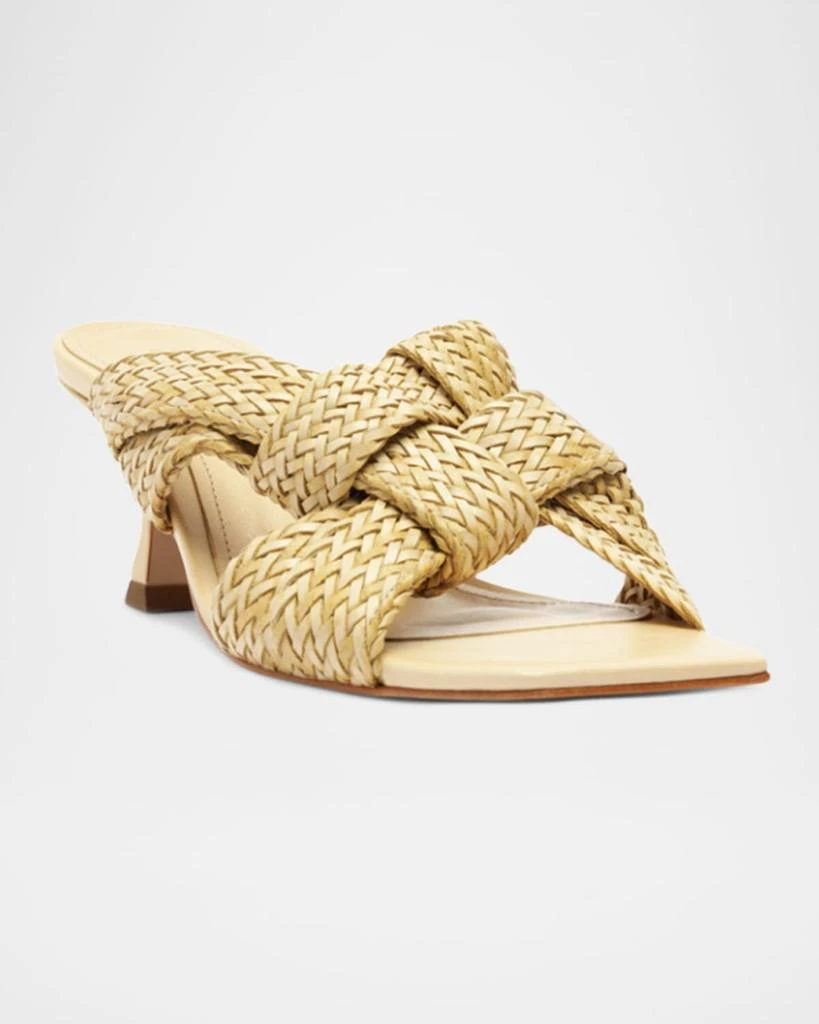 Schutz Kali Woven Knot Slide Sandals 2