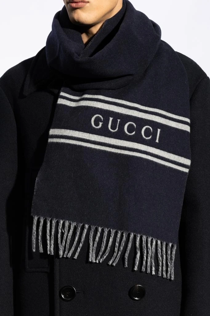 Gucci Wool scarf with logo 2