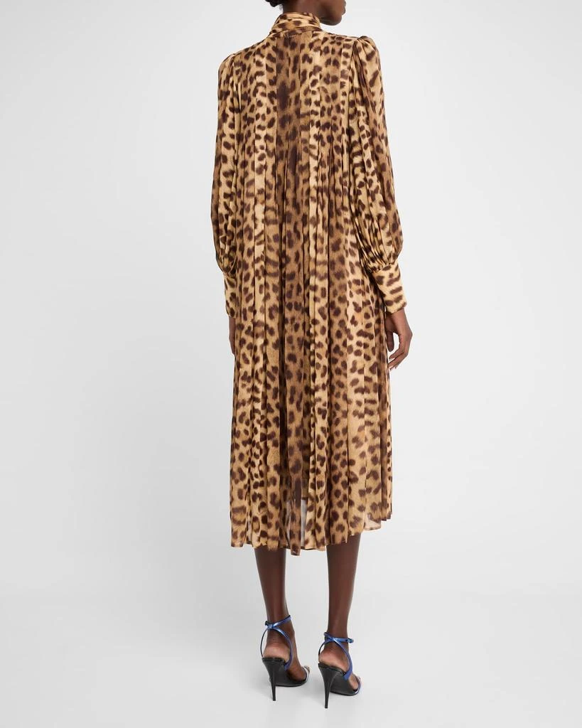 Zimmermann Crush Tie Neck Leopard Midi Dress 3